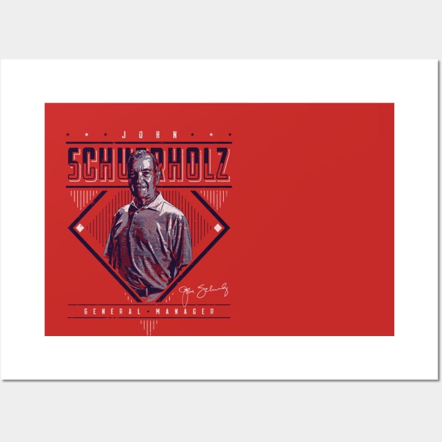 John Schuerholz Atlanta Diamond Name Wall Art by danlintonpro